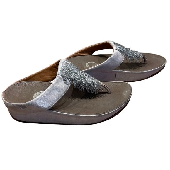 Fit Flop Women's Cha Cha Thong Sandal Size 5 Good Used Condition Stained - Picture 4 of 9